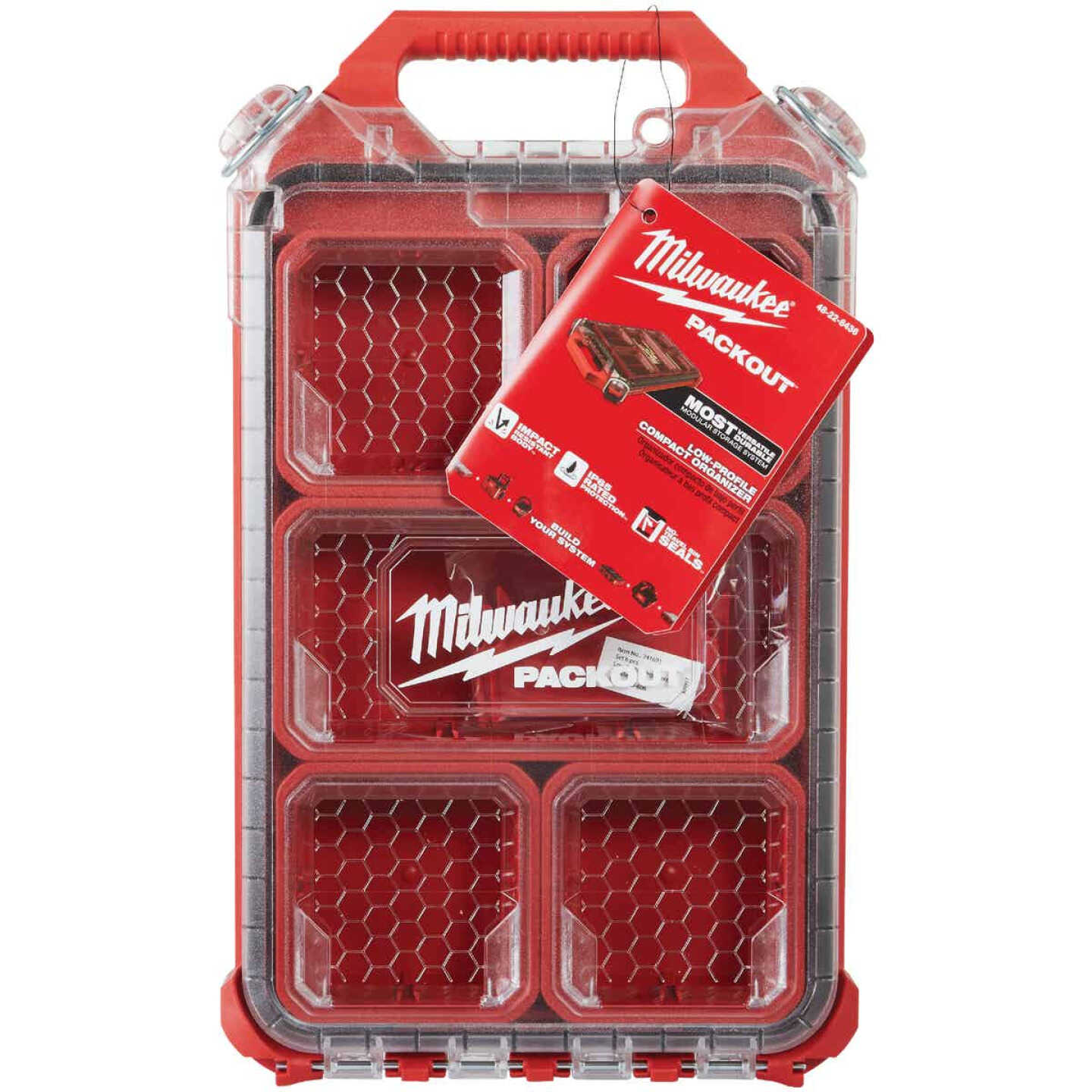 Milwaukee PACKOUT Compact Lo-Profile Small Parts Organizer with 5