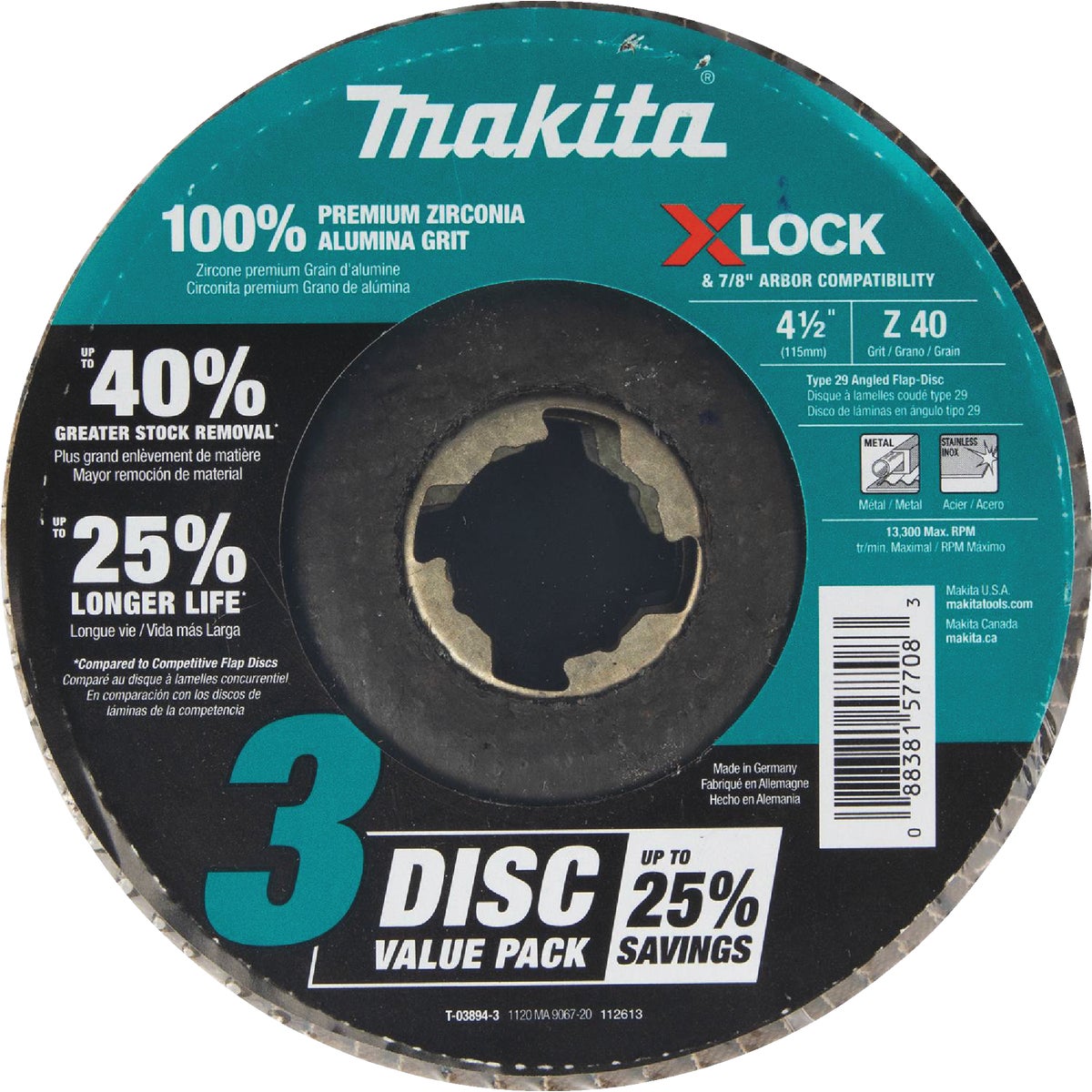 Makita x lock discount discs