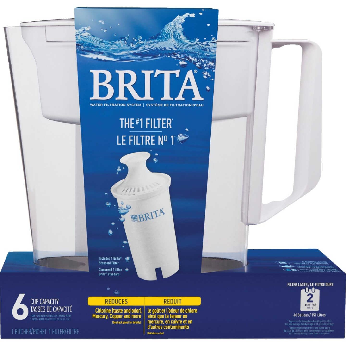Brita Tap Water Filter System, Faucet Filtration 1 Pack, Basic - White