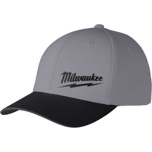 Milwaukee Workskin Dark Gray Performance Fitted Hat, Small/Medium