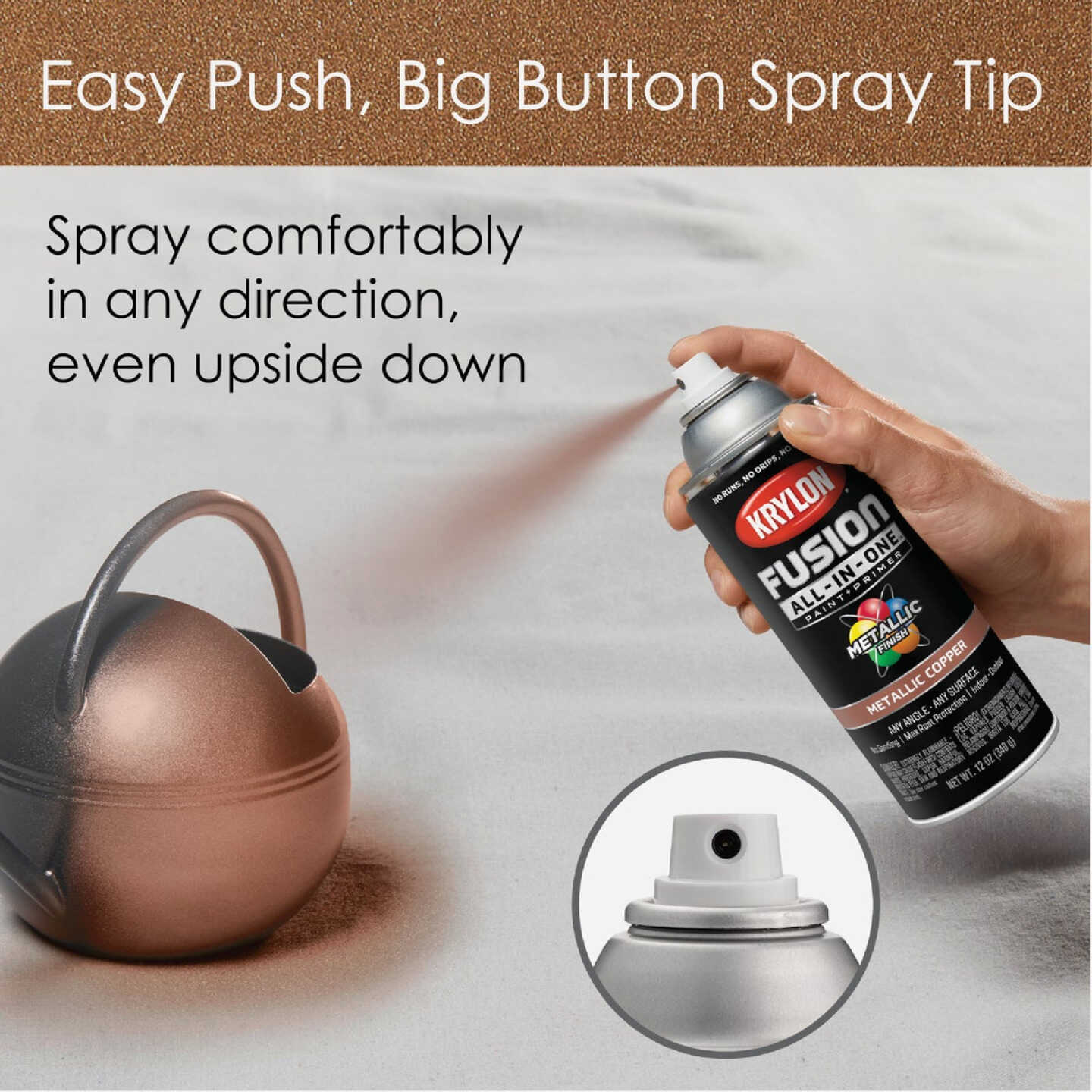 Krylon Fusion All-In-One 12 oz. Satin Spray Paint, Rolling Surf